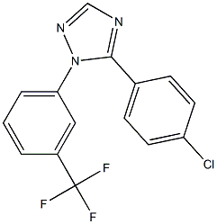 1-(3-Trifluoromethylphenyl)-5-(4-chlorophenyl)-1H-1,2,4-triazole 结构式