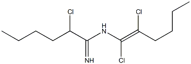 2-Chloro-N-(1,2-dichloro-1-hexenyl)hexanimidamide|