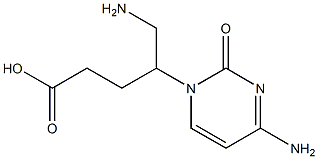 4-[(4-Amino-1,2-dihydro-2-oxopyrimidin)-1-yl]-5-aminopentanoic acid Structure