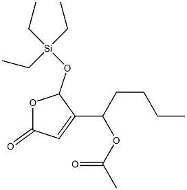 Acetic acid 1-[[2,5-dihydro-5-oxo-2-(triethylsiloxy)furan]-3-yl]pentyl ester|