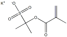 2-(Methacryloyloxy)-2-propanesulfonic acid potassium salt Struktur