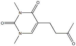 5-(3-Oxobutyl)-1,3-dimethylpyrimidine-2,4(1H,3H)-dione,,结构式