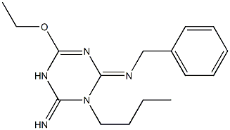 1-Butyl-2-imino-4-ethoxy-6-(benzylimino)-1,2,3,6-tetrahydro-1,3,5-triazine