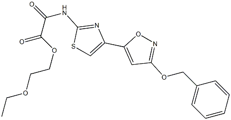 N-[4-[3-Benzyloxy-5-isoxazolyl]-2-thiazolyl]oxamidic acid 2-ethoxyethyl ester