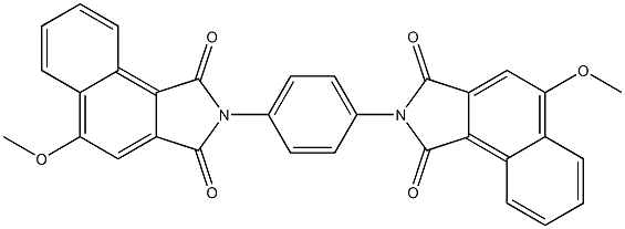 4,4'-Dimethoxy-[N,N'-(1,4-phenylene)bisnaphthalimide],,结构式