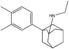 1-(3,4-ジメチルフェニル)-3-(エチルアミノ)アダマンタン 化学構造式