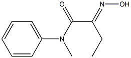 2-ヒドロキシイミノ-N-メチル-N-フェニルブタンアミド 化学構造式