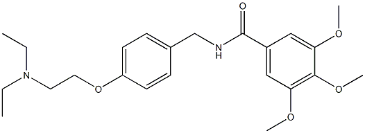 N-[4-[2-(Diethylamino)ethoxy]benzyl]-3,4,5-trimethoxybenzamide,,结构式