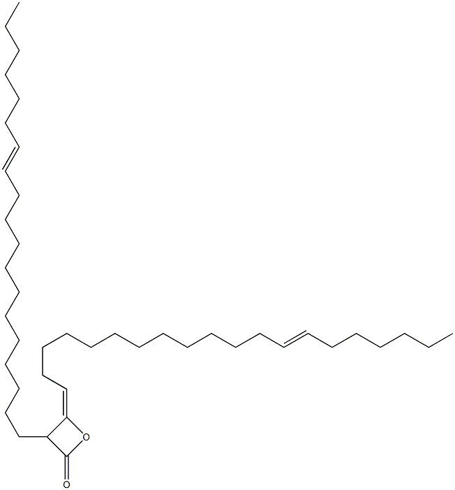 3-(12-Nonadecenyl)-4-(13-icosen-1-ylidene)oxetan-2-one Structure