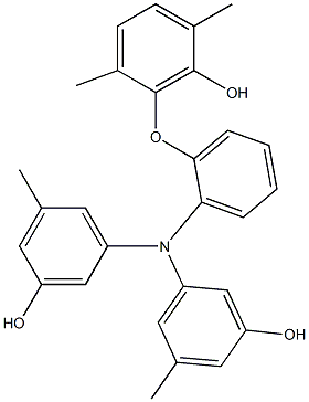 N,N-Bis(3-hydroxy-5-methylphenyl)-2-(6-hydroxy-2,5-dimethylphenoxy)benzenamine Structure