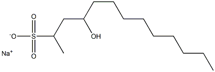 4-Hydroxytridecane-2-sulfonic acid sodium salt,,结构式