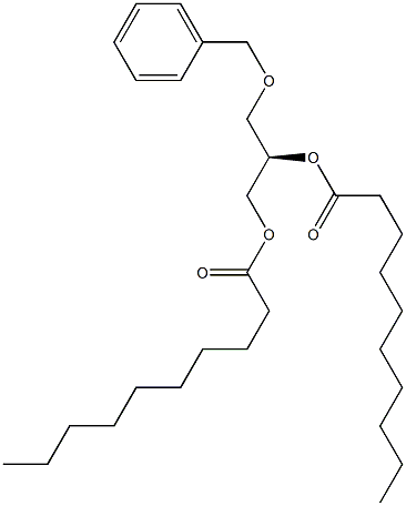 [R,(-)]-3-O-Benzyl-1-O,2-O-didecanoyl-D-glycerol Struktur