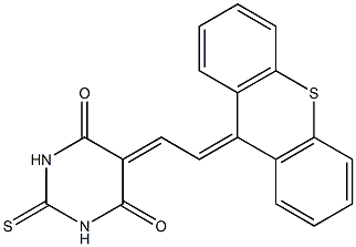 5-[2-(9H-Thioxanthen-9-ylidene)ethylidene]-1,2-dihydro-2-thioxopyrimidine-4,6(3H,5H)-dione,,结构式