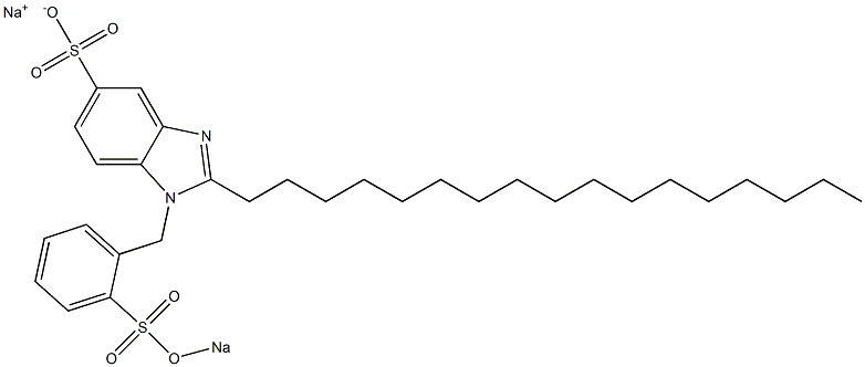 1-[2-(Sodiooxysulfonyl)benzyl]-2-heptadecyl-1H-benzimidazole-5-sulfonic acid sodium salt|