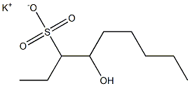 4-Hydroxynonane-3-sulfonic acid potassium salt,,结构式