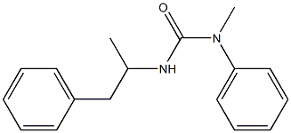 N-フェニル-N-メチル-N'-(1-メチル-2-フェニルエチル)尿素 化学構造式