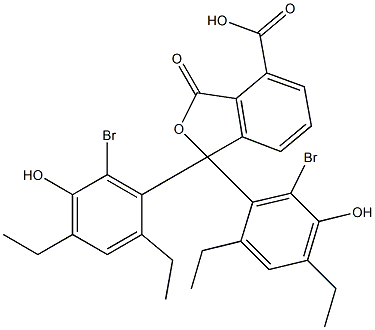 1,1-Bis(6-bromo-2,4-diethyl-5-hydroxyphenyl)-1,3-dihydro-3-oxoisobenzofuran-4-carboxylic acid,,结构式