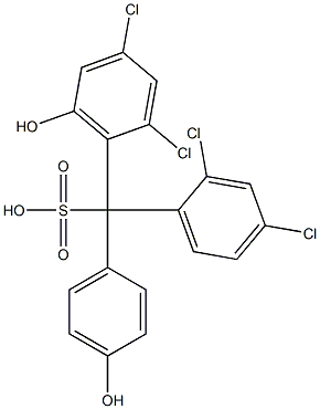 (2,4-Dichlorophenyl)(2,4-dichloro-6-hydroxyphenyl)(4-hydroxyphenyl)methanesulfonic acid Structure