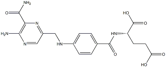 (2S)-2-[4-[N-(5-Amino-6-carbamoyl-2-pyrazinylmethyl)amino]benzoylamino]glutaric acid,,结构式