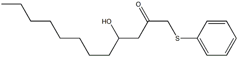1-(Phenylthio)-4-hydroxydodecan-2-one 结构式