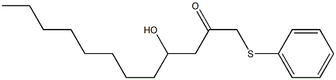 1-(Phenylthio)-4-hydroxydodecan-2-one,,结构式