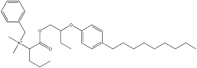 N,N-Dimethyl-N-benzyl-N-[1-[[2-(4-nonylphenyloxy)butyl]oxycarbonyl]butyl]aminium 结构式