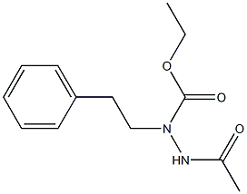 1-(2-Phenylethyl)-2-acetylhydrazine-1-carboxylic acid ethyl ester Struktur