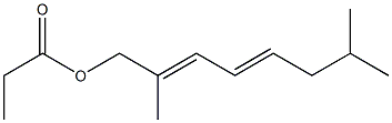 Propionic acid 2,7-dimethyl-2,4-octadienyl ester Structure