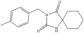 3-(p-Methylbenzyl)-2,4-dioxo-1,3-diazaspiro[4.5]decane 结构式