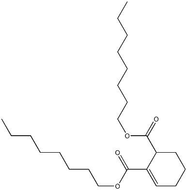1-シクロヘキセン-2,3-ジカルボン酸ジオクチル 化学構造式