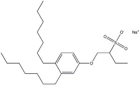 1-(3,4-Diheptylphenoxy)butane-2-sulfonic acid sodium salt,,结构式