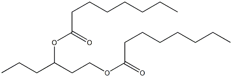 Dioctanoic acid 1,3-hexanediyl ester Struktur