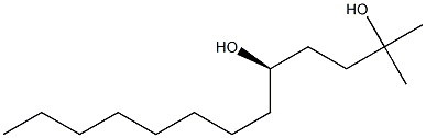 (4R)-4-ヒドロキシ-1,1-ジメチル-1-ドデカノール 化学構造式