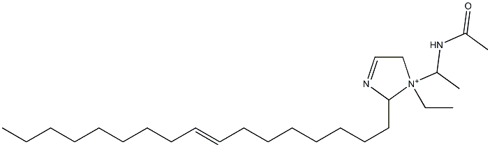 1-[1-(Acetylamino)ethyl]-1-ethyl-2-(8-heptadecenyl)-3-imidazoline-1-ium,,结构式
