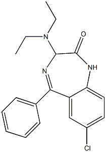 7-Chloro-5-(phenyl)-3-diethylamino-1H-1,4-benzodiazepin-2(3H)-one