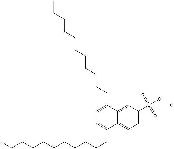 5,8-Diundecyl-2-naphthalenesulfonic acid potassium salt Structure