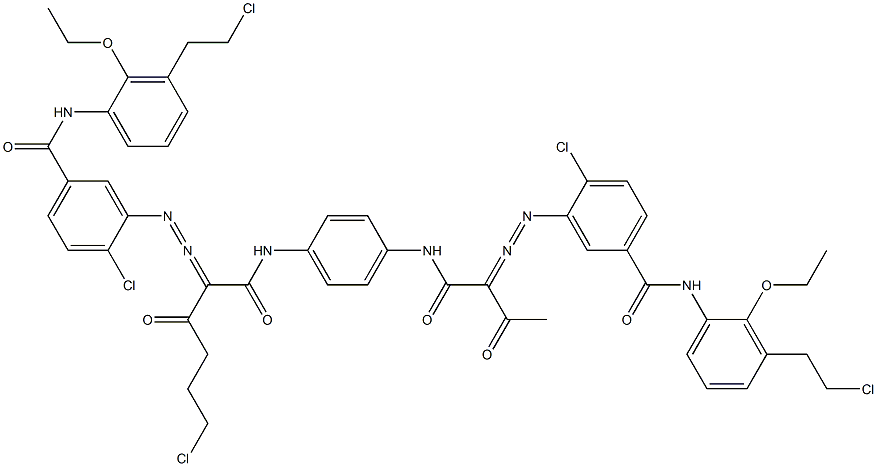 3,3'-[2-(2-Chloroethyl)-1,4-phenylenebis[iminocarbonyl(acetylmethylene)azo]]bis[N-[3-(2-chloroethyl)-2-ethoxyphenyl]-4-chlorobenzamide]