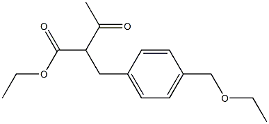 2-(p-エトキシメチルベンジル)アセト酢酸エチル 化学構造式