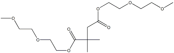2,2-Dimethylsuccinic acid bis[2-(2-methoxyethoxy)ethyl] ester 结构式