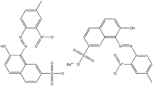 Bis[1-[(4-methyl-2-nitrophenyl)azo]-2-hydroxy-7-naphthalenesulfonic acid]barium salt 结构式