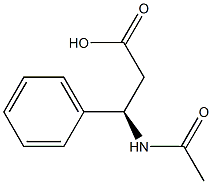 [R,(+)]-3-(アセチルアミノ)-3-フェニルプロピオン酸 化学構造式