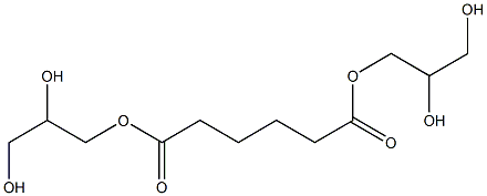 Adipic acid bis(2,3-dihydroxypropyl) ester Structure