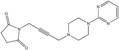 1-[4-[4-(2-Pyrimidinyl)-1-piperazinyl]-2-butynyl]-1H-pyrrole-2,5(3H,4H)-dione 结构式