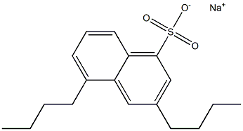 3,5-ジブチル-1-ナフタレンスルホン酸ナトリウム 化学構造式