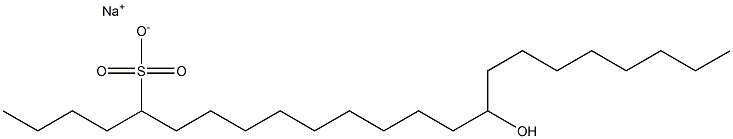 15-ヒドロキシトリコサン-5-スルホン酸ナトリウム 化学構造式