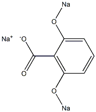 2,6-Bis(sodiooxy)benzoic acid sodium salt Structure