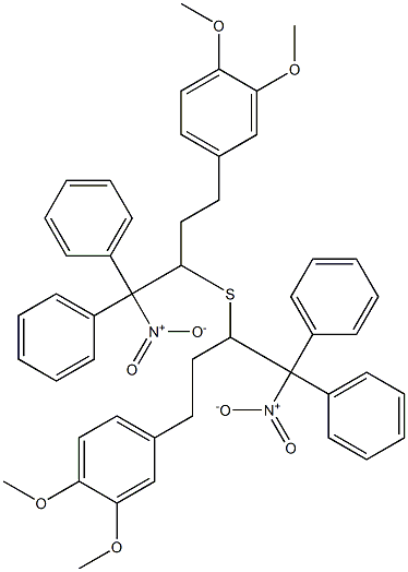 Phenyl[1-nitro-1-phenyl-4-(3,4-dimethoxyphenyl)butan-2-yl] sulfide 结构式