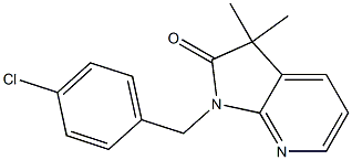 1-(4-Chlorobenzyl)-1,3-dihydro-3,3-dimethyl-2H-pyrrolo[2,3-b]pyridin-2-one Struktur