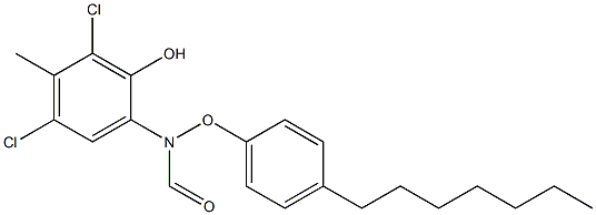 2-(4-Heptylphenoxyformylamino)-4,6-dichloro-5-methylphenol 结构式