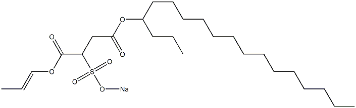 2-(Sodiosulfo)succinic acid 4-octadecyl 1-(1-propenyl) ester Structure